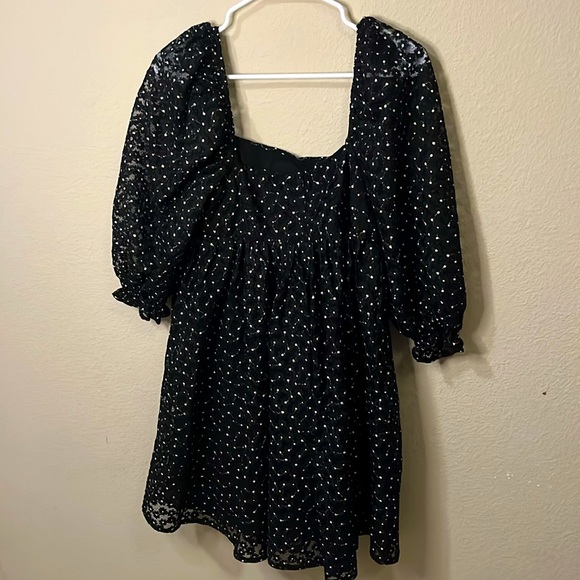 Black flower design Storia Dress - Picture 2 of 6